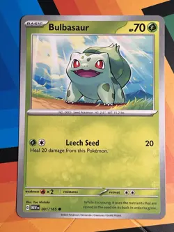 Bulbasaur 001/165 Pokemon Sv: Scarlet & Violet 151 Non Holo NM x1 - Image 1