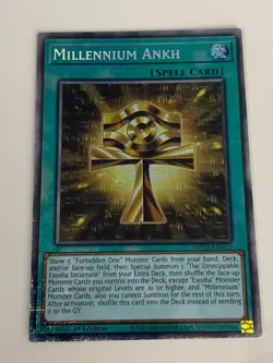 Yugioh Millennium Ankh x 3 - 1st Edition Starlight Rare NM - Free Holo - Image 3