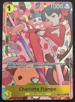 One Piece Charlotte Flampe EB01-056 Alternate Art Memorial Collection English NM - Image 1
