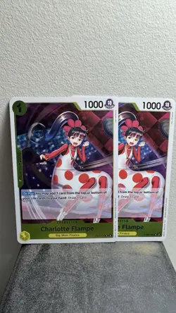One Piece TCG 2x Charlotte Flampe EB01-056 Rare NM English - Image 1