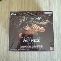 One Piece OP-02 PARAMOUNT WAR ENG Sealed Box Case Fresh Red Bottom - Image 1