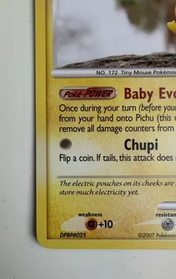 Pichu 93/123 Mysterious Treasures NM 2007 Pokemon Card - Image 4