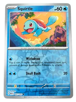 Squirtle 007/165 Reverse Holo Promo Pokemon 151 Pokemon Card - Image 1