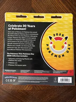 Pokemon TCG Pokemon Day 2026 Sealed Box Pikachu Promo Card Coin Booster Packs - Image 2
