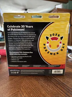 Pokemon TCG Pokemon Day 2026 Sealed Box Pikachu Promo Card Coin Booster Packs - Image 4