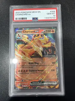 Pokemon TCG Charizard EX 2023 Holo Card 006/165 Ultra Rare Psa 10 - Image 1