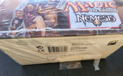 MTG Nemesis w/ small cutout in wrapper, box is otherwise sealed still - Image 1