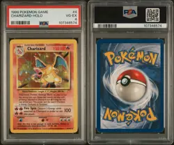 Pokemon Base Set Charizard #4/102- PSA 4 VG-EX - Holo Rare Unlimited - GRADED - Image 3
