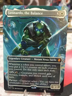 Leonardo, the Balance (Borderless) Mythic MTG Ninja Turtles Commander - Image 1
