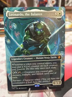 Leonardo, the Balance (Borderless) Mythic MTG Ninja Turtles Commander - Image 2