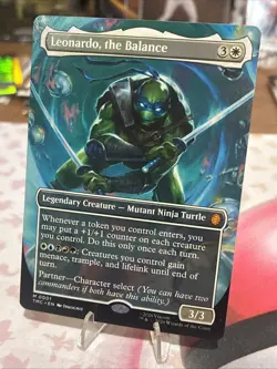 Leonardo, the Balance (Borderless) Mythic MTG Ninja Turtles Commander - Image 3
