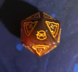 D20 Spindown Overside Die Pizza TMNT MTG Life Counter Dice 20 Sided Spin Down - Image 1