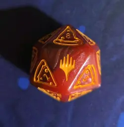 D20 Spindown Overside Die Pizza TMNT MTG Life Counter Dice 20 Sided Spin Down - Image 2