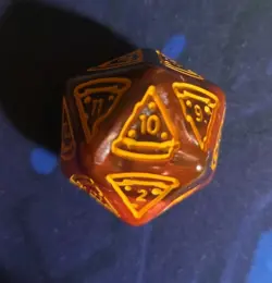 D20 Spindown Overside Die Pizza TMNT MTG Life Counter Dice 20 Sided Spin Down - Image 3