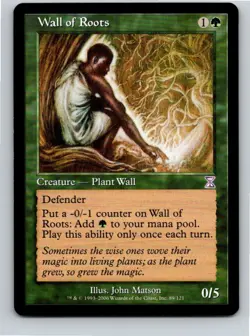 Magic the Gathering Wall of Roots Time Spiral Timeshifted MTG Free Shipping! - Image 1