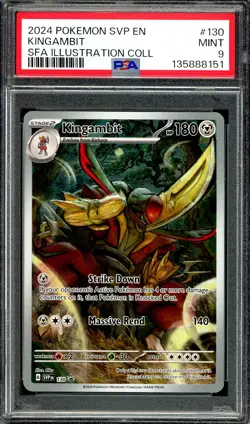 Pokemon TCG S&V Shrouded Fable Illustration Collection #130 Kingambit PSA 9 - Image 1