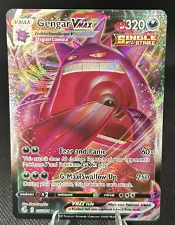 Pokemon TCG Gengar VMAX 157/264 Fusion Strike Ultra Rare Full Art Holo Card NM - Image 1