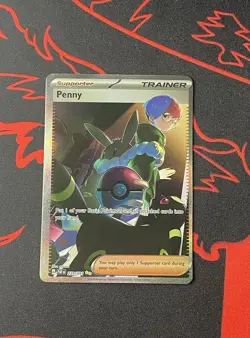 Pokemon TCG Trainer Supporter Penny SIR 239/091 Paldean Fates Near Mint OC - Image 1