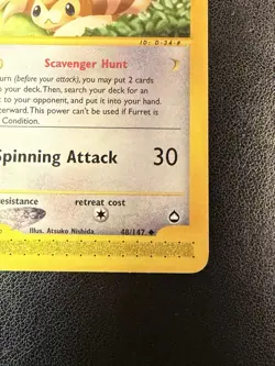 Furret - 048/147 e-Reader WOTC Aquapolis Uncommon Pokemon Card - LP/MP - Image 5