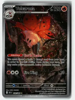 Volcarona ⭐ 100/086 Holo Illustration Rare Black Bolt 2025 Pokemon NM - Image 1