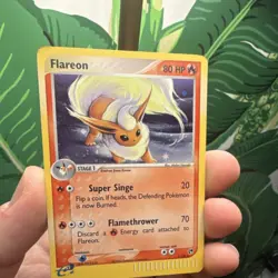 Pokemon Flareon EX Sandstorm Holo Rare 80 HP Stage 1 5/100 Flamethrower - Image 1