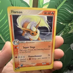 Pokemon Flareon EX Sandstorm Holo Rare 80 HP Stage 1 5/100 Flamethrower - Image 2