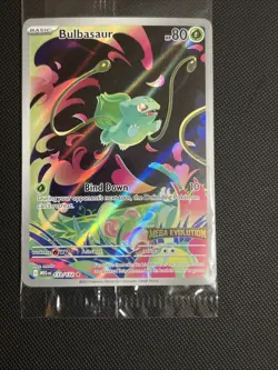 Pokemon Mega Evolution Bulbasaur 133/132 Mega Evolution Stamped Promo Sealed - Image 1