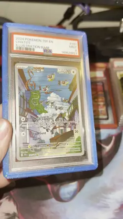 2024 TEF EN Pokemon Chatot #181 Illustration Rare PSA 9 Mint - Image 2
