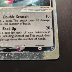 2003 Sneasel ex 103/109 - Ruby and Sapphire Ultra Rare - Pokemon TCG - LP - Image 3