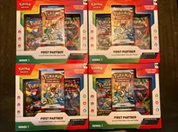 Pokemon TCG First Partner Illustration Collection Series 1 New Sealed lot of 4 - Image 1