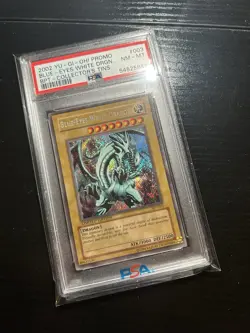 Yugioh Blue-Eyes White Dragon PSA 8 BPT-003 Secret Rare - Image 1