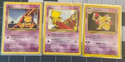 3 Cards- Kadabra (Shadowless) 32/102 1st Edition PLEASE SEE DESCRIPTION - Image 1