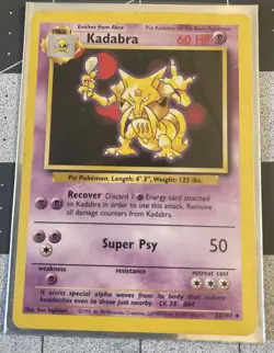 3 Cards- Kadabra (Shadowless) 32/102 1st Edition PLEASE SEE DESCRIPTION - Image 4