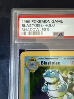 1999 Pokemon Shadowless Base Set Blastoise Holo 2/102 PSA 7 NM WOTC Rare Card - Image 3