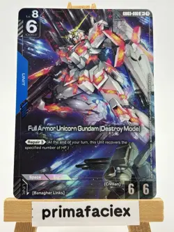 Gundam Card - Full Armor Unicorn Gundam (Destroy Mode) - GD03-010 U+ - Image 1