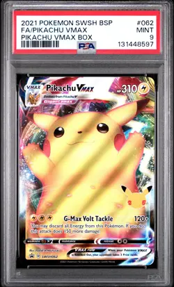 Pikachu Vmax 062 Box Swsh Black Star Promo Pokemon PSA 9 - Image 1
