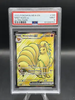 Ninetales EX 186/165 Mew EN 151 PSA 9 MINT Pokemon 2023 TCG - Image 1