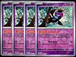 Pokemon TCG 4x Munkidori 044/131 2025 PRE Reverse Holo Playset - NM/LP - Image 1