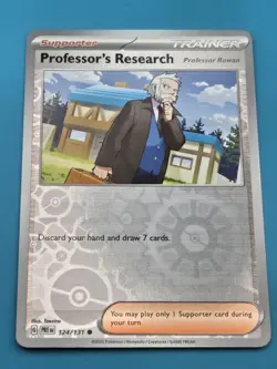 Professor's Research 124/131 Prismatic Evolutions Reverse Holo Pokemon TCG NM - Image 1
