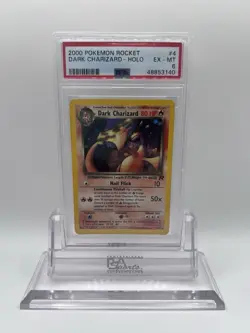 2000 Pokemon Rocket Holo #4 Dark Charizard PSA 6 - Image 1