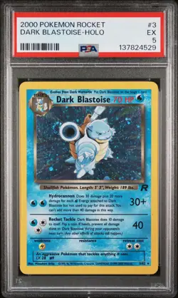 2000 POKEMON ROCKET #3 DARK BLASTOISE-HOLO PSA 5 - Image 1
