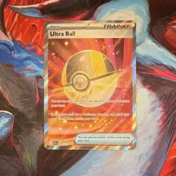 Pokemon TCG Ultra Ball Trainer-Item Full Art Holo 264/217 Secret Rare - Image 1