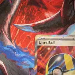 Pokemon TCG Ultra Ball Trainer-Item Full Art Holo 264/217 Secret Rare - Image 2