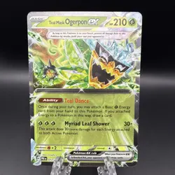 Pokemon Teal Mask Ogerpon ex 012/131 Prismatic Evolutions Double Rare Holo NM - Image 1
