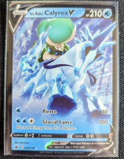Ice Rider Calyrex V 045/198 Chilling Reign Ultra Rare Full Art Pokemon Card MINT - Image 1