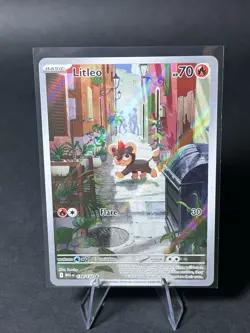 Pokemon TCG Litleo IR 139/132 Illustration Rare Pokemon Card Mega Evolution - Image 1
