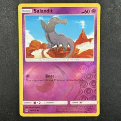 Pokemon TCG Salandit Sun & Moon Crimson Invasion 46/111 Reverse Holo Card - Image 1