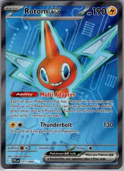 Rotom ex 111/094 ME02: Phantasmal Flames - Pokemon Card - NM - Image 1