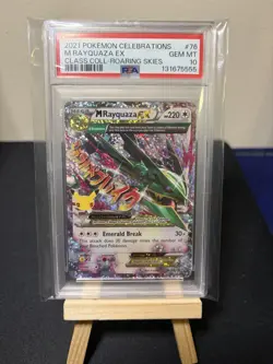 Mega Rayquaza EX 76/108 (PSA 10 GEM MINT) Celebrations Pokemon Cards - Image 1