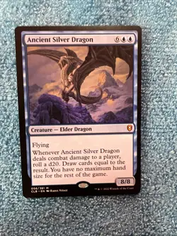 Ancient Silver Dragon Commander Legends: Battle for Baldur's Gate #056 Mythic NM - Image 1